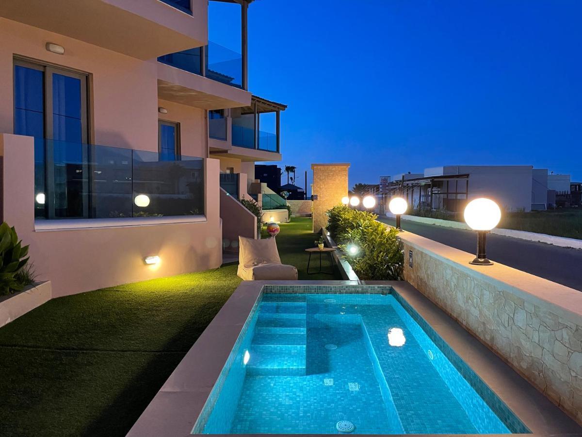 Aegean Breeze Luxury Apartments Next To The Sea Máleme Ngoại thất bức ảnh